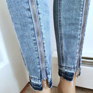 Express Front Zipper Detail Skinny Jeans Size 0R